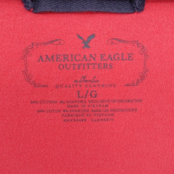 American Eagle Dress Womens Large Red Short Sleeve A-Line Midi Scoop Neck - Picture 3 of 8